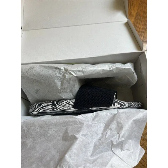 APL Athletic Propulsion Lab TechLoom Slides Men’s Size 14 Black White Marble - Picture 7 of 8